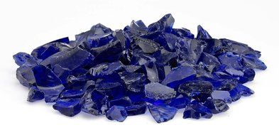 American Fireglass 9 to 12mm Fire Pit and Outdoor Fireplace Glass, Small, 10-Pound, Dark Blue N6