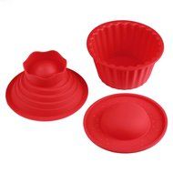 3 Pack Giant Big Silicone Cupcake Cake Mould Top Cupcake Bake Set Baking Mold N3