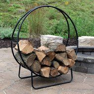 Sunnydaze Steel Firewood Log Hoop, 24-Inch Diameter