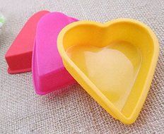 Heart Cake Stencil Chocolate Muffin Cupcake Baking Cup Diy Soft Silicone Mold Non-Stick Bakeware Tools 3Pcs/Set