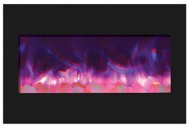 Amantii ZECL-26-2923-BG Zero Clearance Series Built-In Electric Fireplace with Ice Media Kit, 26 Inch N8