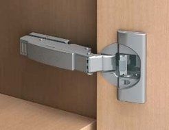 Blum Inc. 71B3550 Blumotion Full Overlay Screw-On Cabinet Door Hinges with 110-Degree Opening Angle, Nickel Plated
