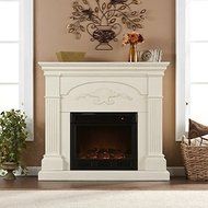 Upton Home Gilbert Modern Ivory Electric Fireplace N3