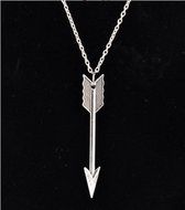 Fashion Vintage Celebrity Charm Silver Retro Arrow Alloy Chain Pendant Necklace