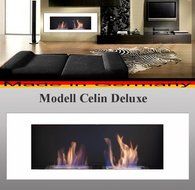 Gel + Ethanol Fire-Places Bio- Ethanol And Fire Gel Fireplace Model Celin Deluxe Silver N7