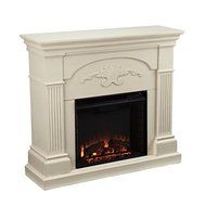 Upton Home Gilbert Modern Ivory Electric Fireplace N5
