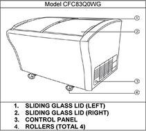 Avanti CFC83Q0WG 41" Commercial Convertible Freezer/Refrigerator with 9.3 cu. ft. Capacity, Glass Top Display,...