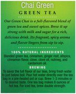 Stash Tea Green Chai Tea, 20 Count Tea Bags in Foil (Pack of 6) N72