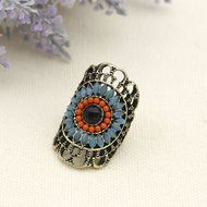 Festival Party Sz 6 Fashion Evil Eye Crystal Rings Multi-Gem Women Men Bohemia (6)