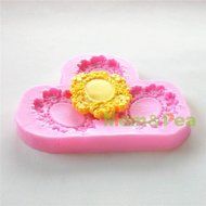 Mom&amp;pea 0595 Mirror Frame Shaped Silicone Mould for Fondant Cake Sugar Paste Cake Decoration 3d Cake Toppers Mold... N3