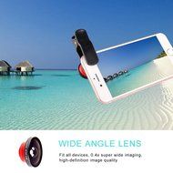 3 In 1 Universal Phone Camera Lens Kit with 0.4X Super Wide Angle Lens, 180 Degree Fish Eye Lens and 10X Macro... N23