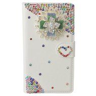 LG Escape 3 Case, LG Phoenix 2 Case, LG K8 Case White PU Leather Folio Flip Phone Case,Yaheeda 3D Handcraft White... N8