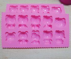 Hello Kitty Shape Muffin Sweet Candy Jelly Fondant Cake Chocolate Mold Silicone Tool Ice Mould Baking Pan