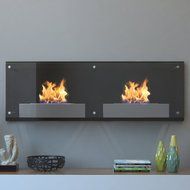 Moda Flame Faro Wall Mounted Bio Ethanol Ventless Fireplace N3