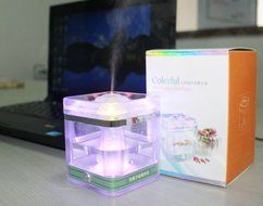 Great Polly 220ml 7 Color Lights Changing USB Colorful LED Ultrasonic Air Humidifier Atomizer Air Purified Mini... N4