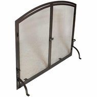 Uniflame Single Panel Iron Fireplace Screen with Doors N5