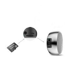 SARON Ultra Portable Bluetooth Wireless Speaker with Microphone for Smartphones/Tablet/Laptops Silver Color N6