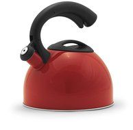 Remedy Kitchenware Red Enamel Bell Steel Tea Kettle 3.0 Qt