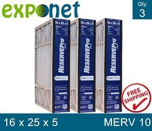 ReservePro 16x25x5 # 4511 furnace filter, Actual Size:15 5/8&quot; x 24 3/16&quot; x 4 15/16&quot; Case of 3 Filters. PRIME OEM...