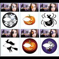 Spritech(TM) Fashionable Terrorist Monster Temporary Eye Tattoo Makeup Colorful Eye Shadow Art for Halloween Stage...