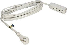 SlimLine 2232 Flat Plug Extension Cord, 3-Wire, White, 13-Foot by Coleman Cable