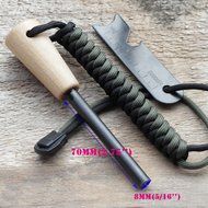 Fire Starter, Geekercity&reg; Traditional Bushcraft Survival Flint Fire Starter Ferrocerium Rod Kit with Drilled Wooden... N5