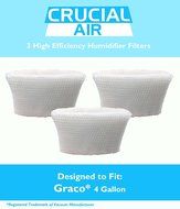 3 Graco 4 Gallon Humidifier Filters Fit Model 2H02 &amp; TrueAir 05521, Designed &amp; Engineered by Crucial Air