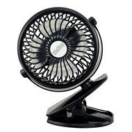 Welltop 5-inch Portable Clip Fan Rotatable Clamp Fans USB or Battery Powered Table Fan Rechargeable Desktop Fan...