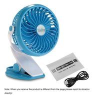 Welltop 5-inch Portable Clip Fan Rotatable Clamp Fans USB or Battery Powered Table Fan Rechargeable Desktop Fan... N3