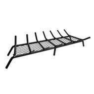 Pleasant Hearth - 1/2" Solid Steel Fireplace Grates With Ember Retainer, Black, 18-Inch