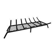 Pleasant Hearth - 1/2" Solid Steel Fireplace Grates With Ember Retainer, Black, 18-Inch N2