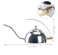 YaeKoo 600ML Stainless Steel Coffee Drip Kettle,Gooseneck Stainless Steel Drip Pot for Coffee &amp; Tea