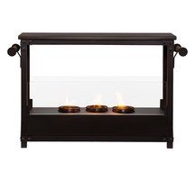 Southern Enterprises Layton Portable Indoor-Outdoor Fireplace in Black N5