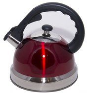 Gibson Mr Cofee Stainless Steel Mirror Polished Whistling 2-quart Tea/ Coffee Red Kettle