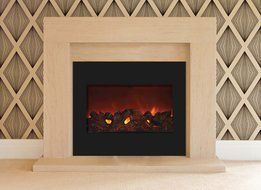 Amantii ZECL-26-2923-BG Zero Clearance Series Built-In Electric Fireplace with Ice Media Kit, 26 Inch N14