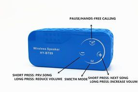Portable Bluetooth Speakers Mini Wireless Speaker with the Function of Touch Screen via Micro TF Card/USB Reader... N2