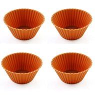 2win2buy 4 Pcs Silicone Bakeware Tools Chocolate Mold Baking Cups Muffin Cups Cake Cups-Chocolate Color