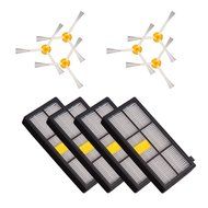 Hongfa Irobot Roomba Replacement Filter Roomba Hepa Filter and 3 Armed Side Brush for Roomba 800 Series Replenishment... N9