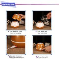 Anself USB Cool Mist Humidifier, Whisper-quiet Operation Air Cleaning System for Home Office N11