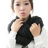 KAKA(TM) Women's Korean Artistic Stylish Winter Colorful Knitting Wool Scarves Oversized Dual Using Scarf Shawl... N5