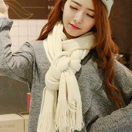 KAKA(TM) Women's Korean Artistic Stylish Winter Colorful Knitting Wool Scarves Oversized Dual Using Scarf Shawl... N10