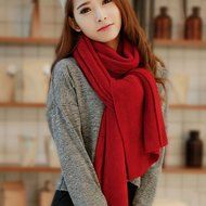 KAKA(TM) Women's Korean Artistic Stylish Winter Colorful Knitting Wool Scarves Oversized Dual Using Scarf Shawl... N11
