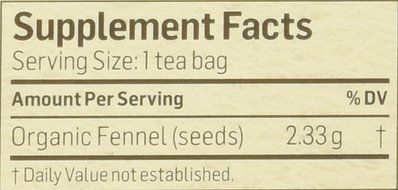 ALVITA TEA,OG2,HERBAL,FENNEL SD, 24 BAG N3