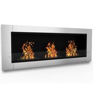 Elite Flame Lenox Ventless Bio Ethanol Recessed or Wall Mounted Fireplace