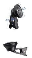 3 In 1 Universal Phone Camera Lens Kit with 0.4X Super Wide Angle Lens, 180 Degree Fish Eye Lens and 10X Macro... N34