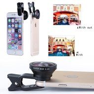 3 In 1 Universal Phone Camera Lens Kit with 0.4X Super Wide Angle Lens, 180 Degree Fish Eye Lens and 10X Macro... N35