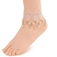 Susenstone&reg;Women Jewelry Gothic Fresh Sweet Lace Pearl Anklet N5