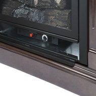 Pleasant Hearth Convertible Vent-Free Dual Fuel Fireplace, 35-Inch, Tobacco N3