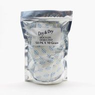 10 Gram Pack of 100 "Dry&amp;Dry" Silica Gel Packets Desiccant Dehumidifiers N3