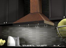 Z Line 8KBE-30 760 CFM Wall Mount Range Hood with Embossed Copper Finish, 30"